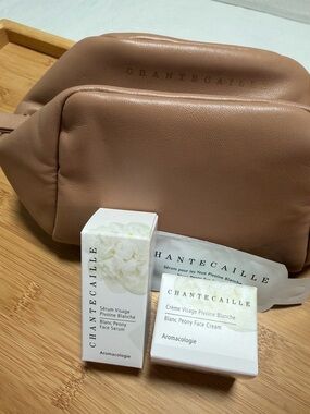 Chantecaille Skin Care Set with Taupe Travel Pouch
